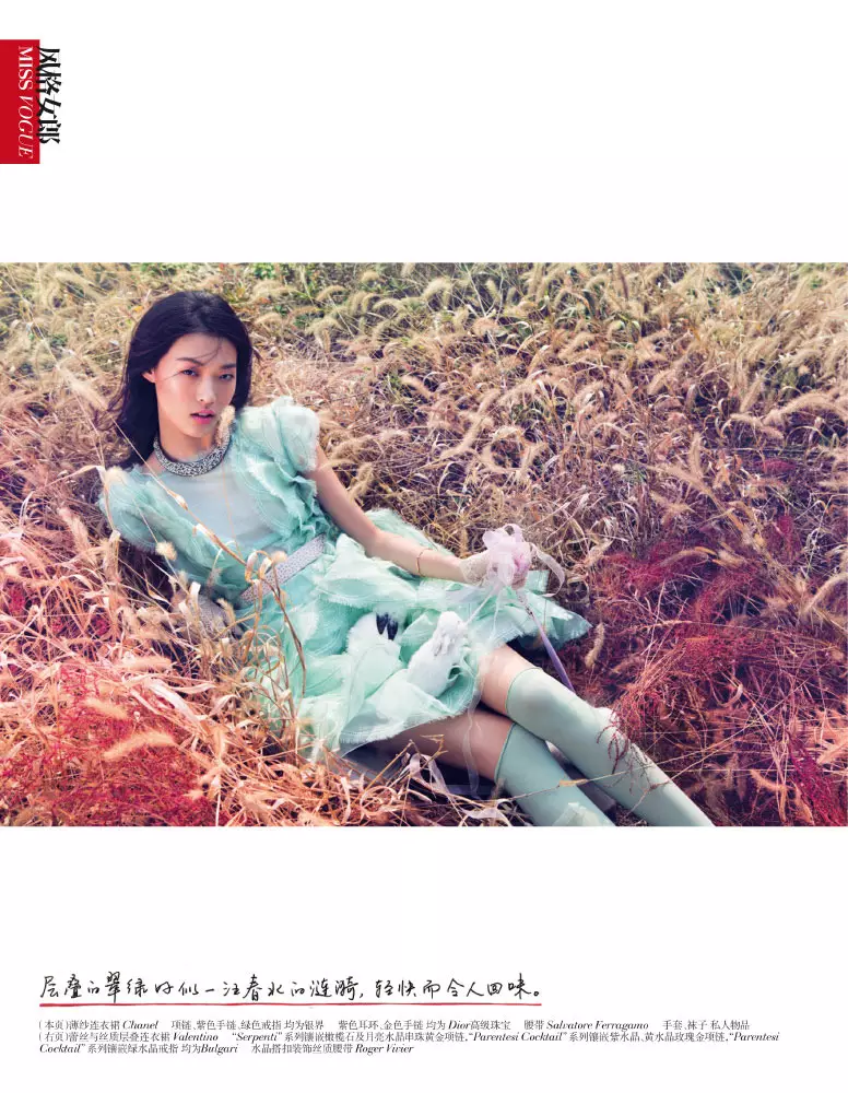 Tian Yi hija Ħolma Pastel f'Vogue China Jannar 2013 minn Stockton Johnson