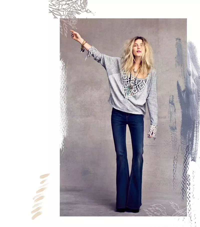 Dree Hemingway Apeza Boho kwa Free People's October Catalog