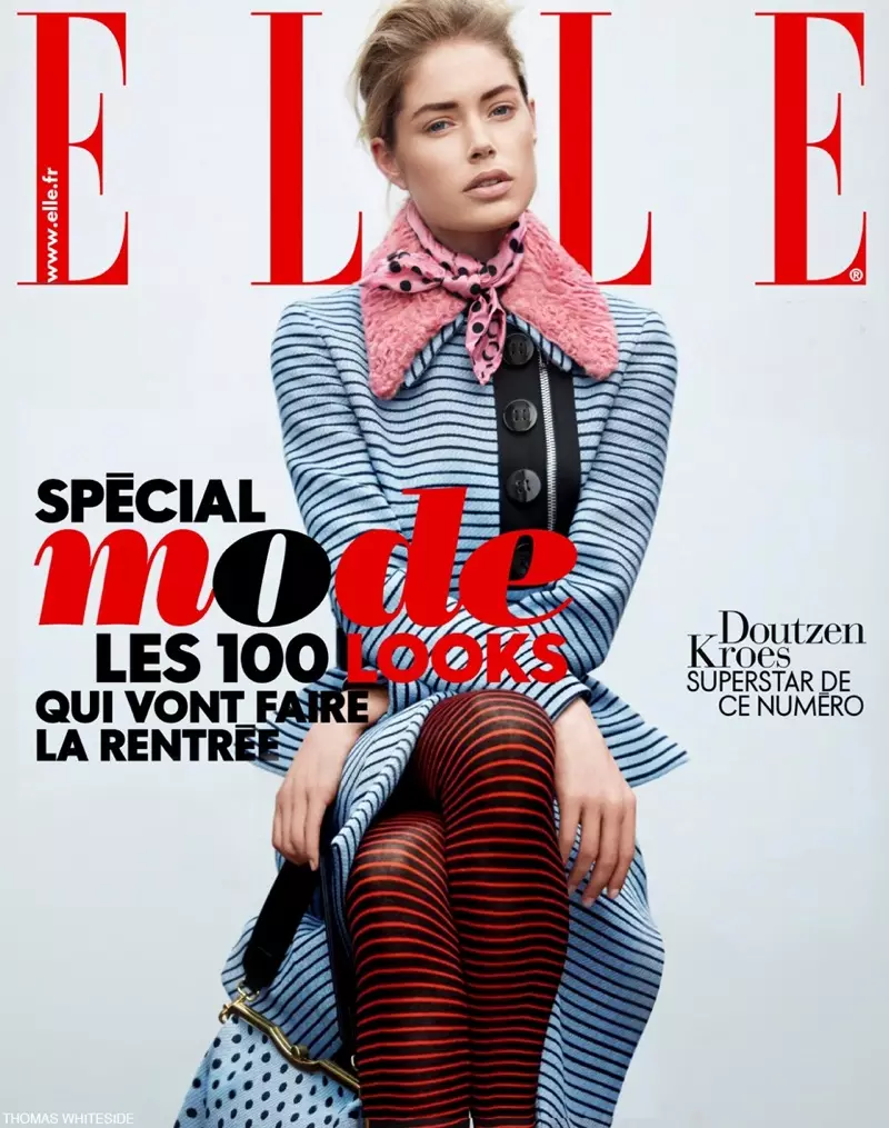 Doutzen Kroes poserer for Thomas Whiteside i Elle France Collections Story