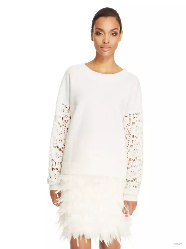 DKNY to'qilgan yengli pullover