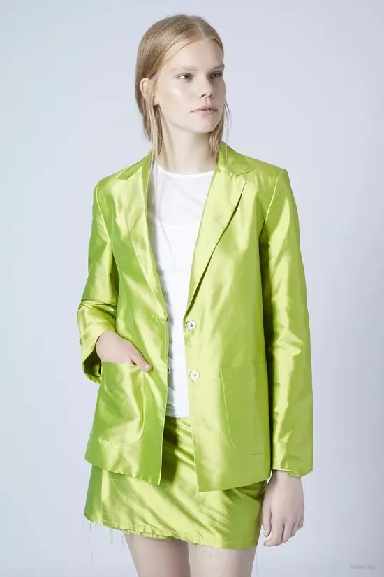 Relaxed Mensy Silk Blazer troch Marques'Almeida X Topshop