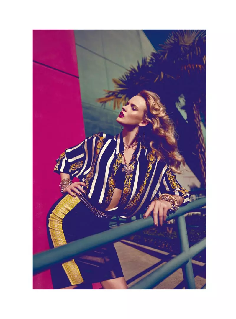 Anne Vyalitsyna verstom in Harper's Bazaar Turkye se Januarie 2013-voorbladskiet deur Koray Birand