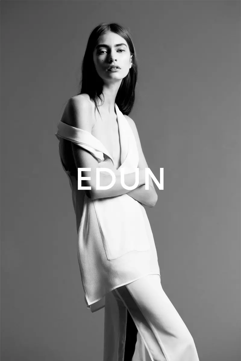 Marine Deeleuw Stars sa Edun Spring/Summer 2014 Campaign