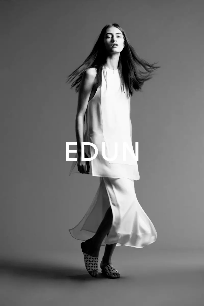 Marine Deeleuw Stars នៅក្នុងយុទ្ធនាការ Edun Spring/Summer 2014