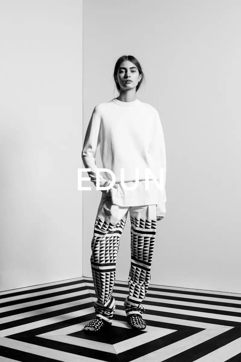 Marine Deeleuw Stars sa Edun Spring/Summer 2014 Campaign