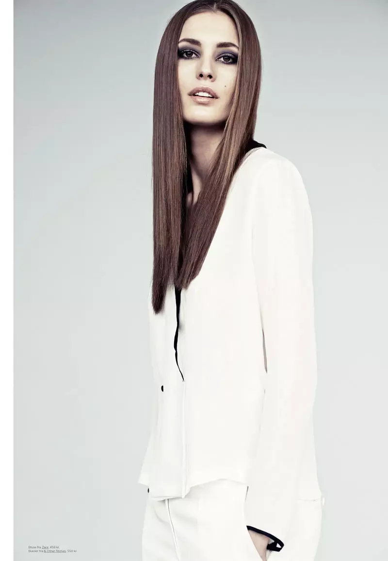 Nadja Bender modeluje minimalistyczny styl dla Eurowoman autorstwa Honer Akrawi