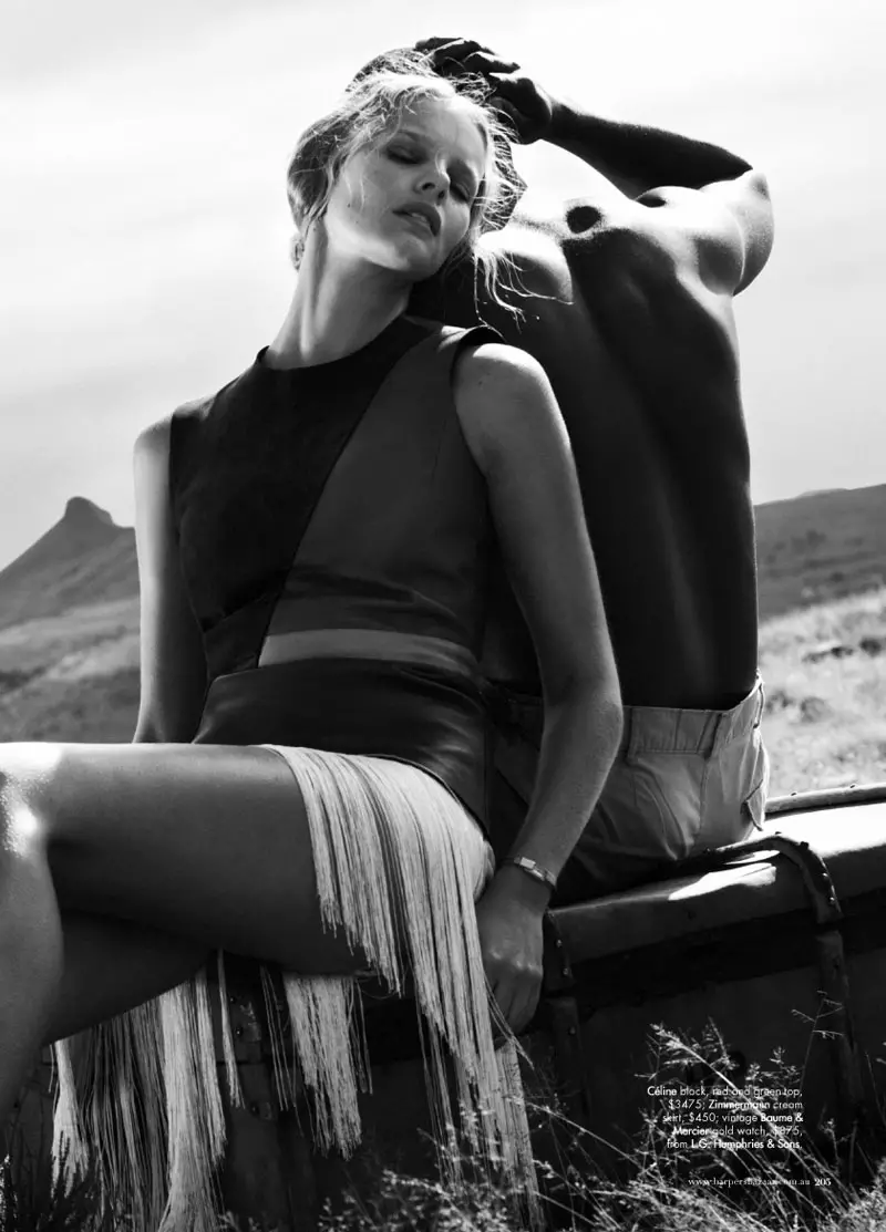 Will Davidsonin Marloes Horst elokuvalle Harper's Bazaar Australia maaliskuuta 2012