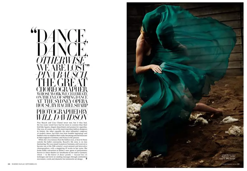 UJuliette Barton kaWill Davidson weHarper's Bazaar Australia