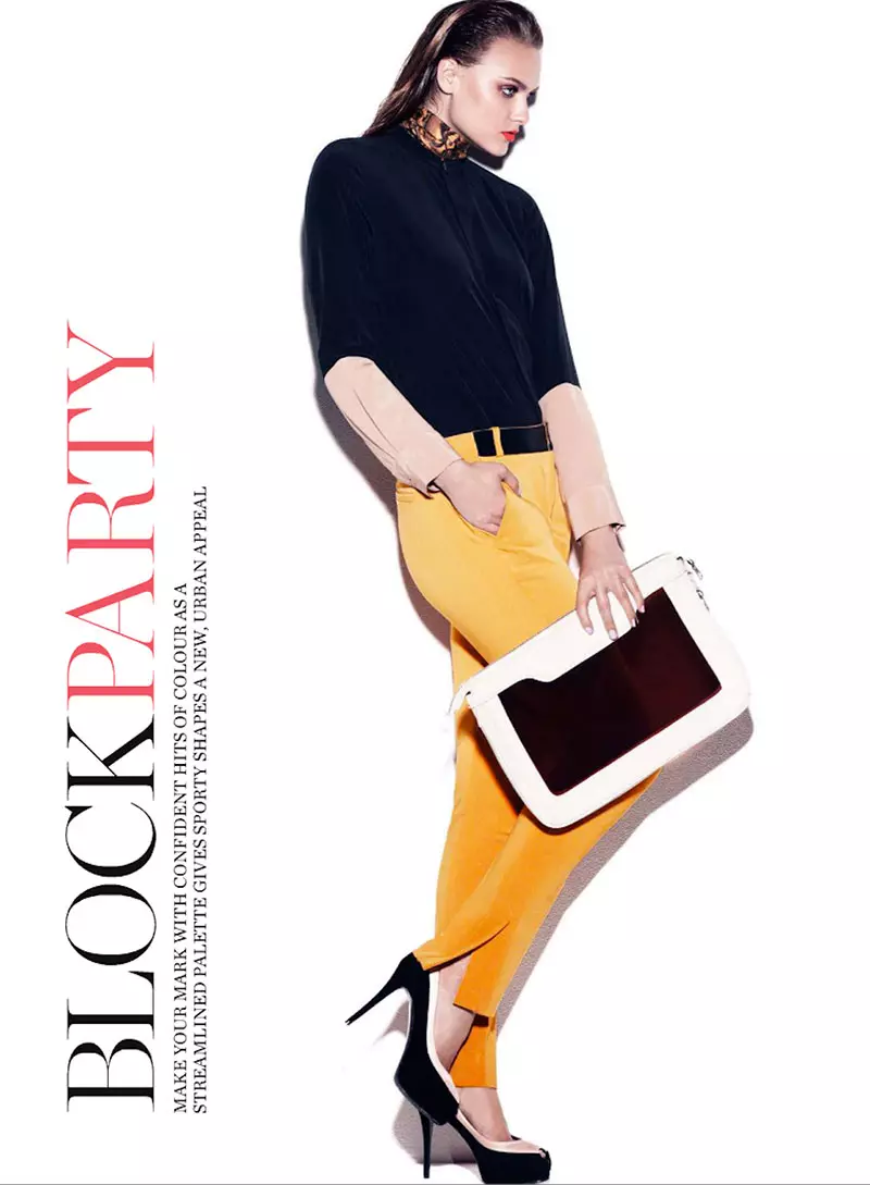 Zuzana Gregorova Sports Colour blocking ya Marie Claire Australia Novembara 2012