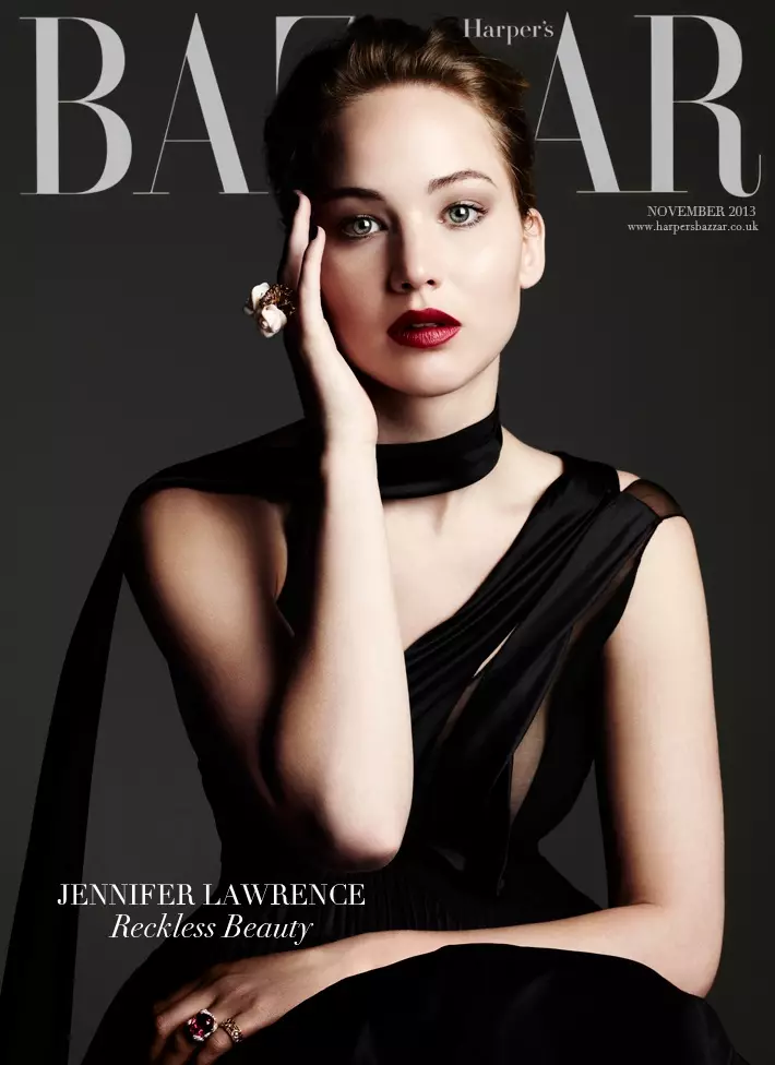 Jennifer Lawrence és una visió de Ben Hassett a Harper's Bazaar UK