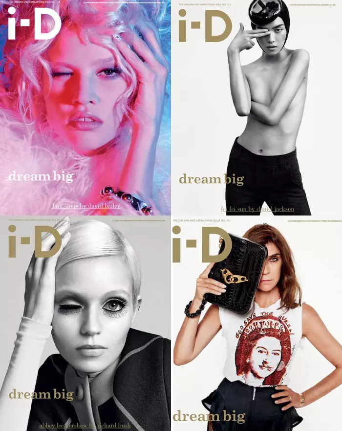 Lara Stone、Abbey Lee Kershaw、孙飞飞和 Carine Roitfeld 2011 秋季 i-D 封面