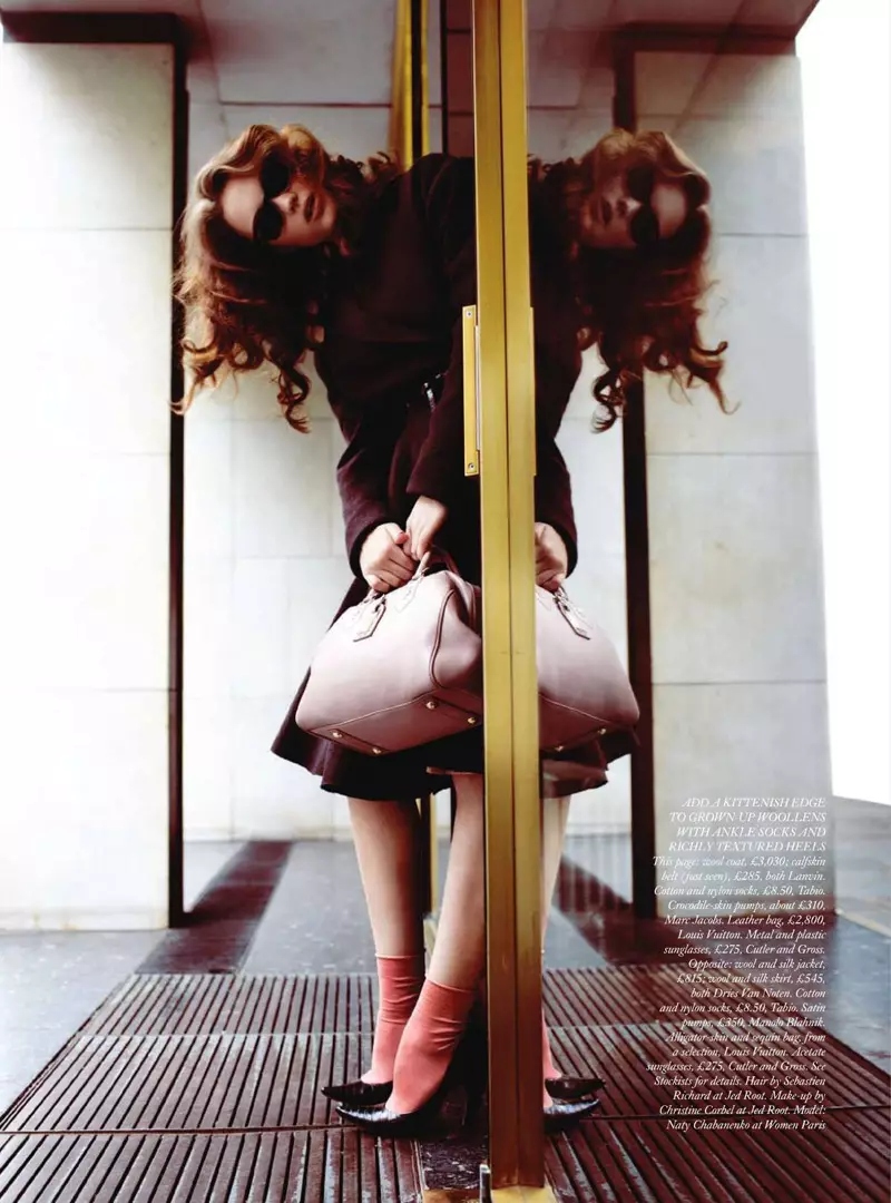 Naty Chabanenko por Serge Leblon para Harper's Bazaar UK setembro 2010