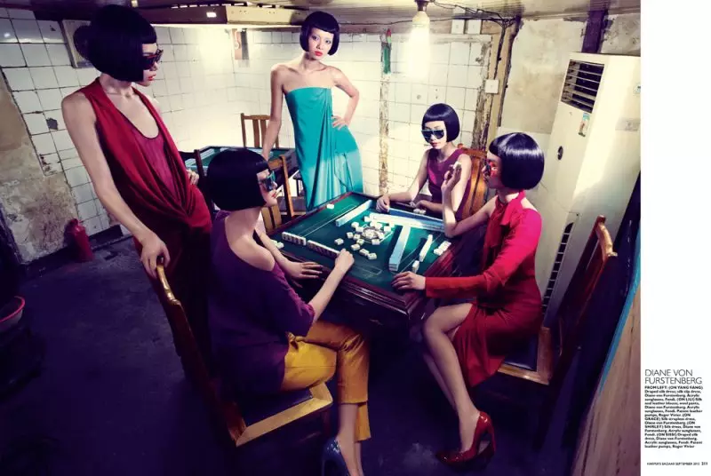 Gan Lenses Shanghai Beauties Singapuri Harper's Bazaar 2012. aasta septembris