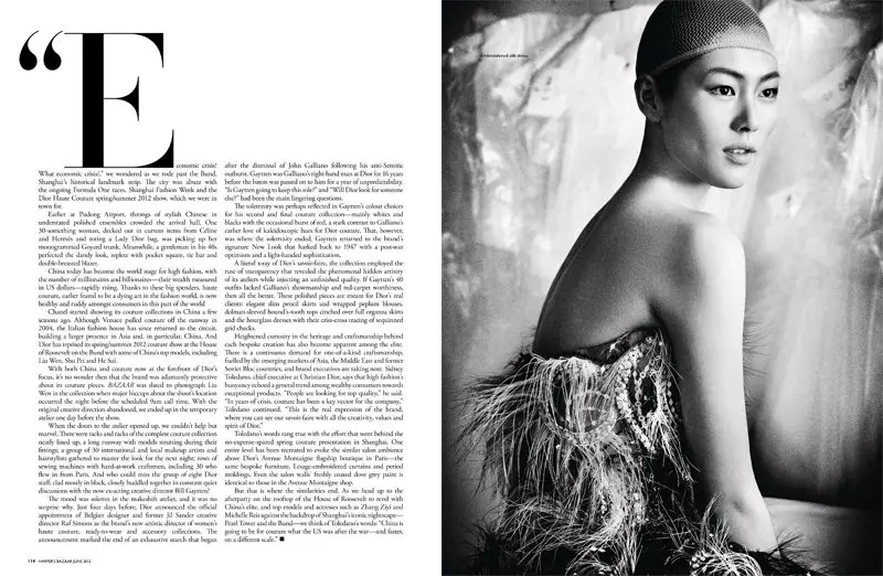 Gan Liu Wen a DIorban a Harper's Bazaar Singapore-ban 2012. június