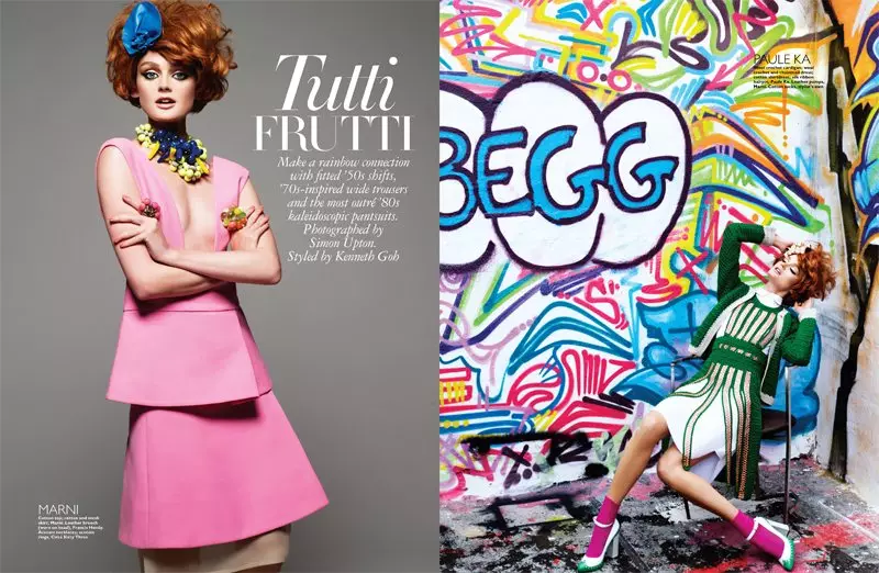 Lisa Cant & Darla Baker dening Simon Upton kanggo Harper's Bazaar Singapore April 2012