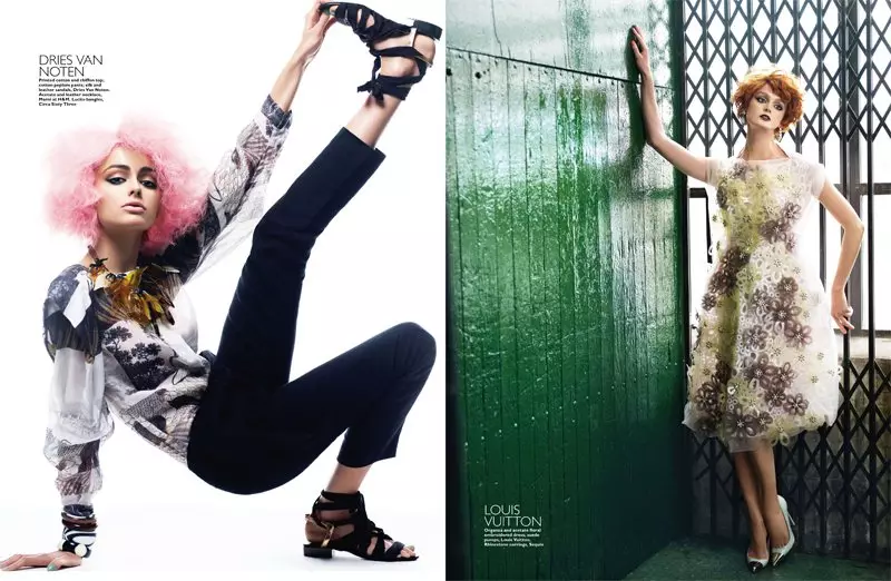 Lisa Cant & Darla Baker av Simon Upton för Harper's Bazaar Singapore april 2012