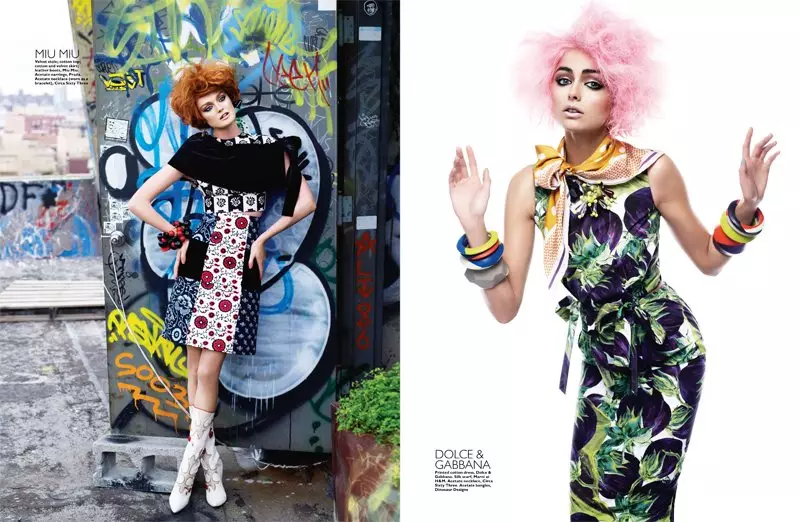 Lisa Cant eta Darla Baker Simon Upton-ek Harper's Bazaar Singapurrerako 2012ko apirila