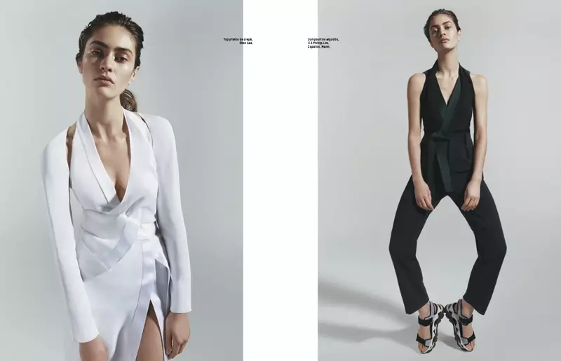 Marine Deleeuw Models East-inspired Look for L'Officiel Mexico