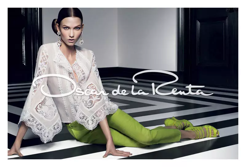 Karlie Kloss para a campaña de primavera de 2012 de Oscar de la Renta de Craig McDean