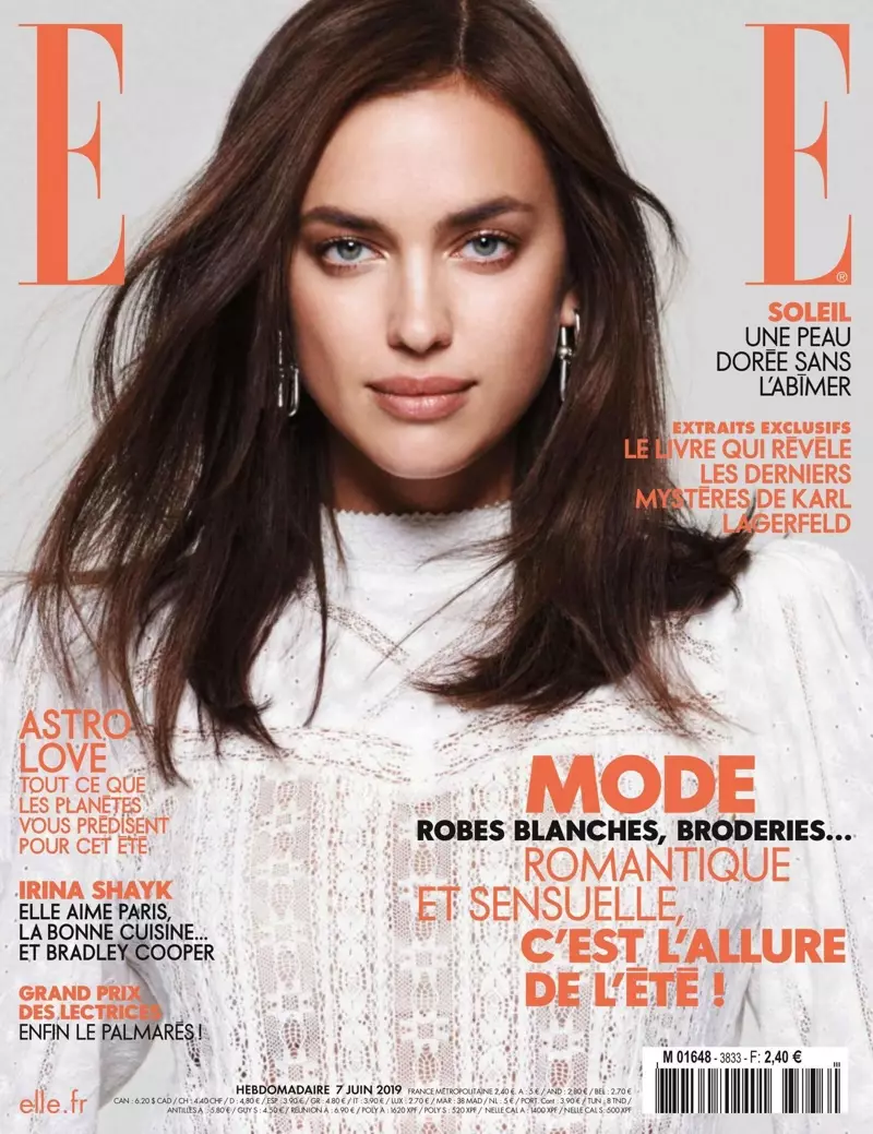 Irina Shayk O eme Likopanong tsa Chic bakeng sa ELLE France