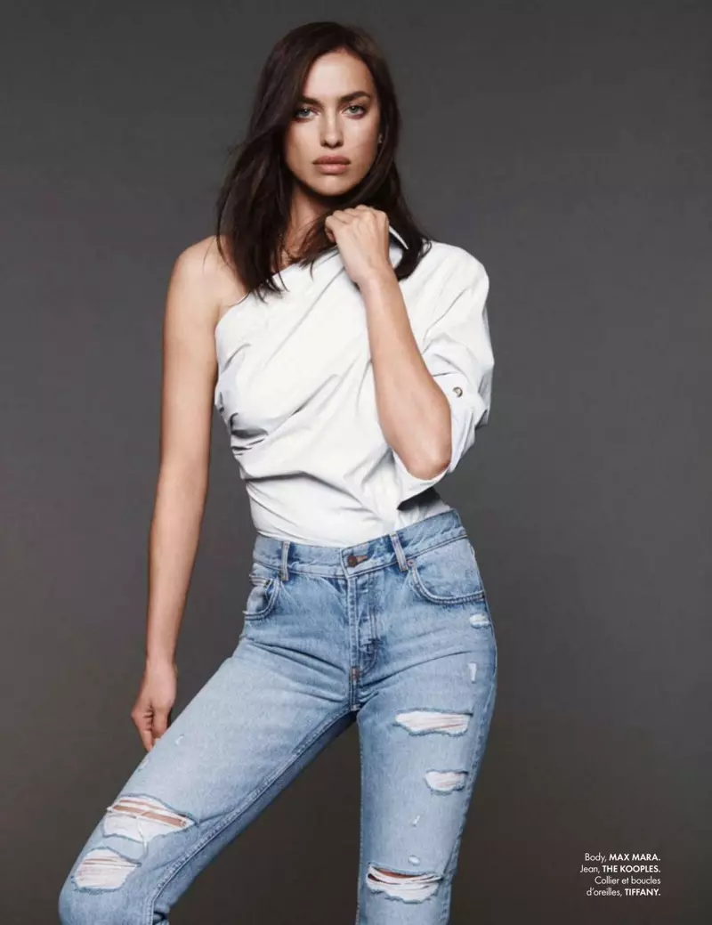 Irina Shayk ya tsaya a cikin Chic Ensembles don ELLE Faransa