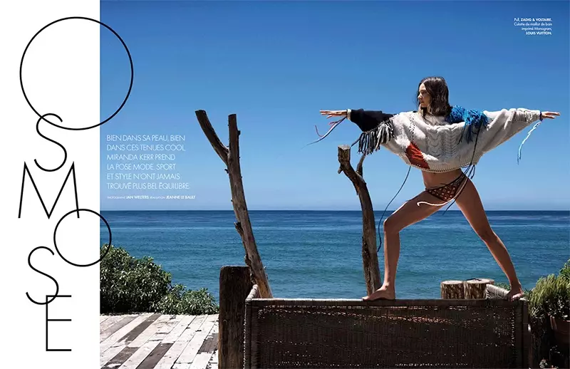 Gipakita ni Miranda Kerr ang Iyang mga Paglihok sa Yoga para sa ELLE France