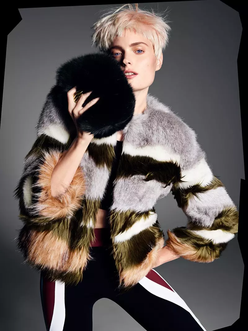 Agnete Hegelund Poses sa Luxe Fur Styles para sa Glamour Italy