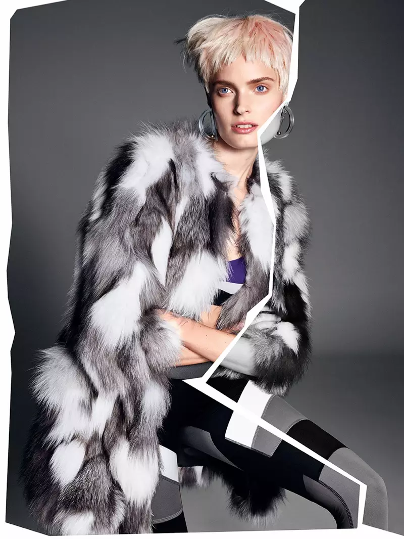 Agnete Hegelund Poses sa Luxe Fur Styles para sa Glamour Italy