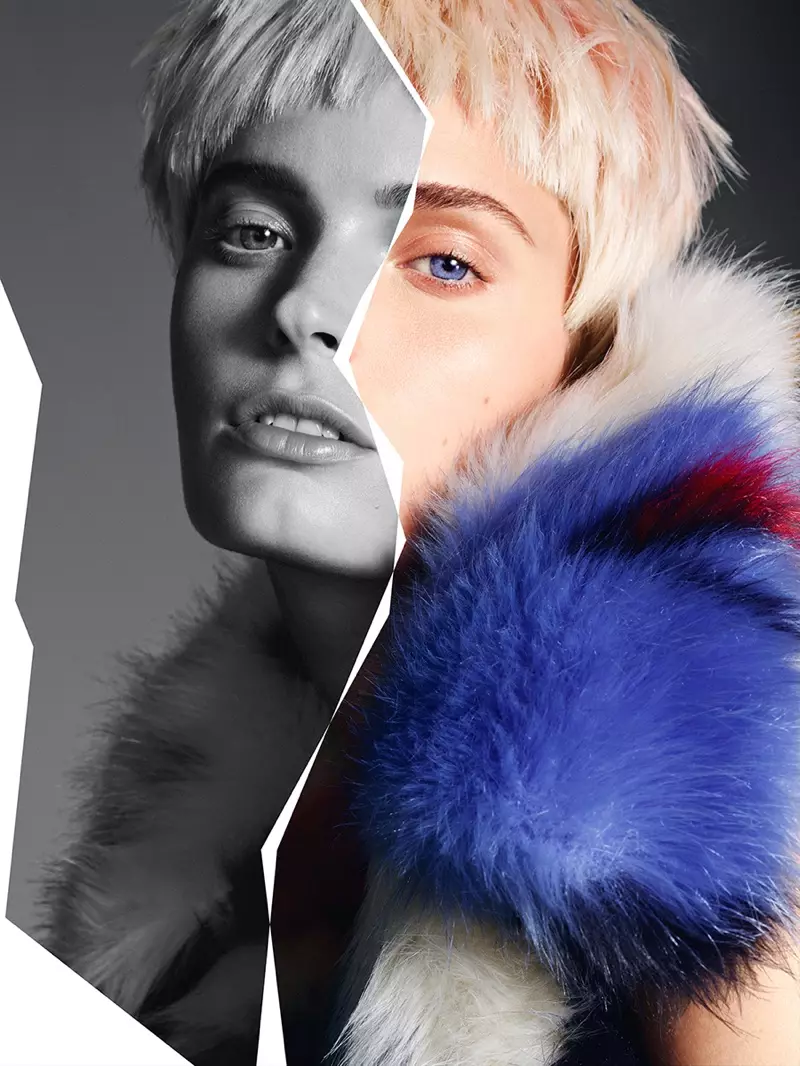 Agnete Hegelund Poses sa Luxe Fur Styles para sa Glamour Italy