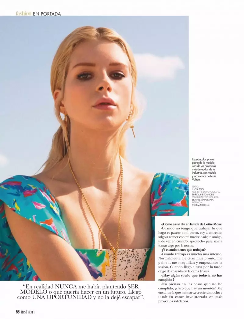 Lottie Moss Wears Louis Vuitton Hola मध्ये दिसते! फॅशन