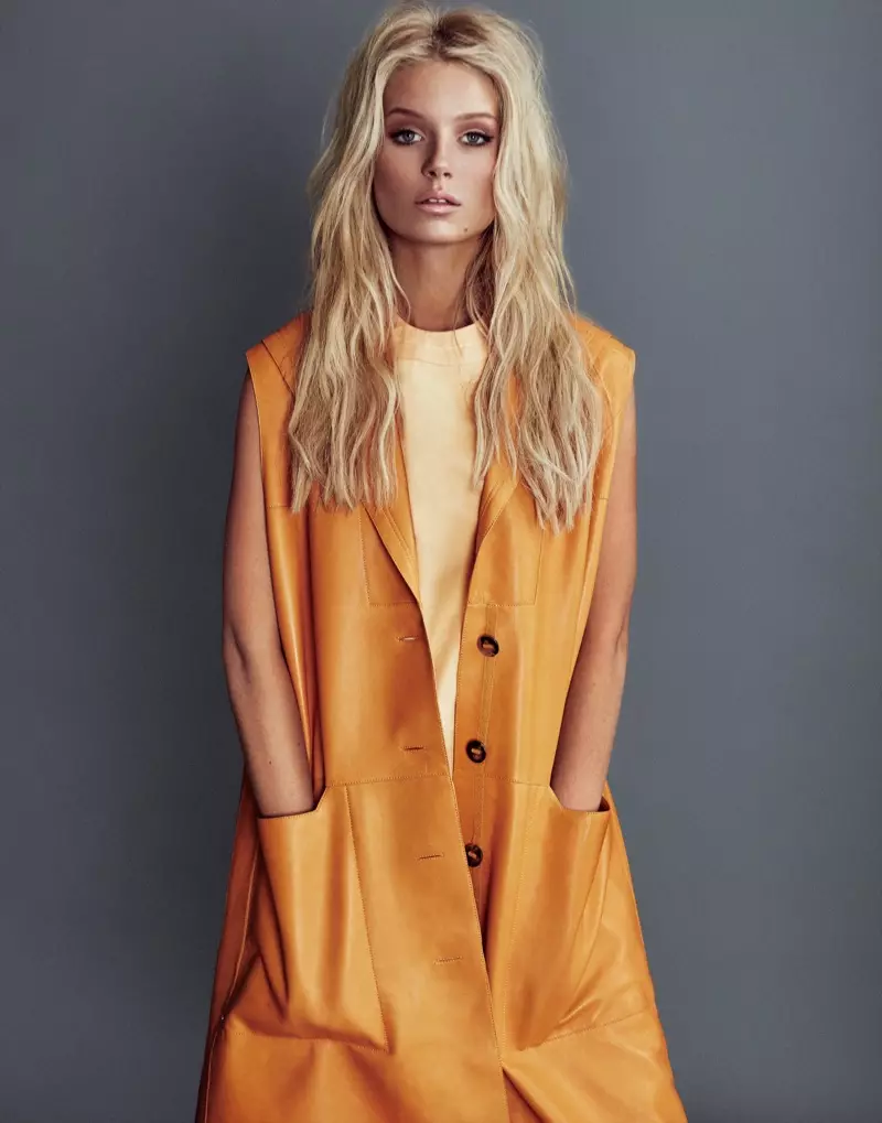 Lottie Moss ELLE روسىيەنىڭ Retro ئىلھام ئۇسلۇبىدا