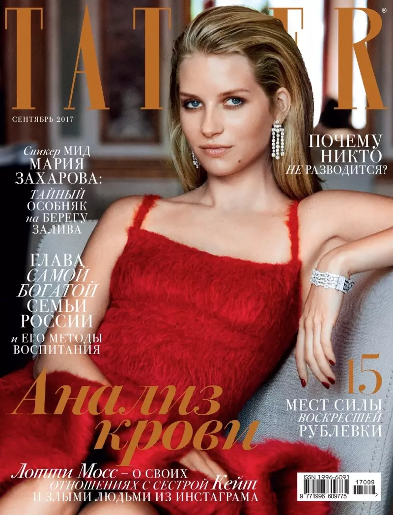 Lottie Moss Models Luxe Autumn Look in Tatler Russia