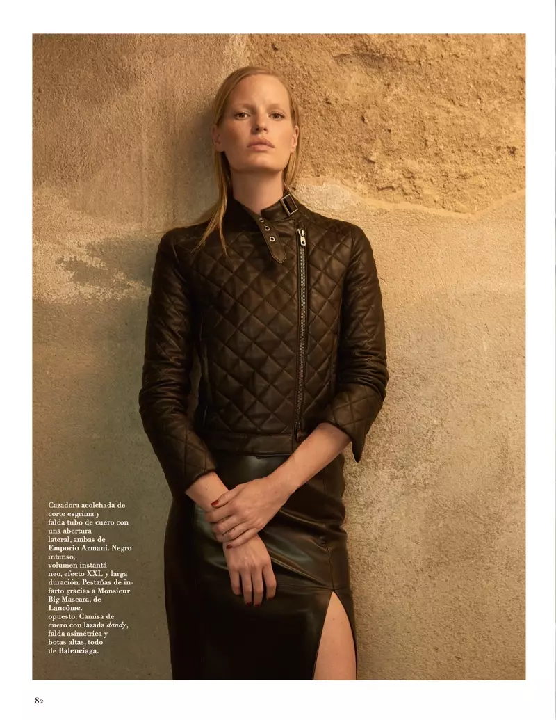 Caroline Winberg tana sanye da salon Pre-Fall don Marie Claire Spain