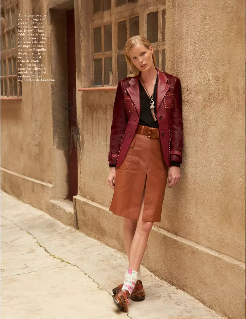 Caroline Winberg Hnav Ua Ntej Caij Nplooj Ntoos Hlav rau Marie Claire Spain