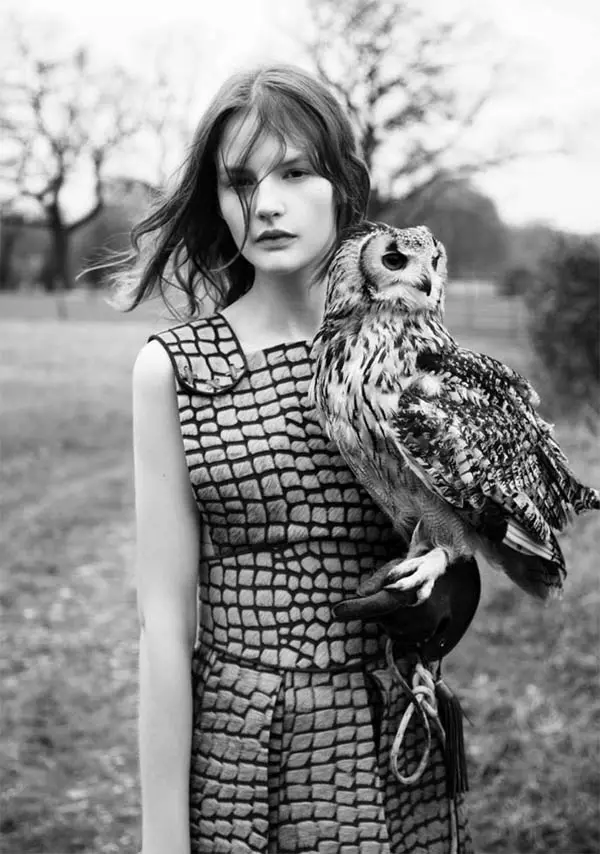 Sara Blomqvist in Rodarte per Twin #4 di Ben Toms