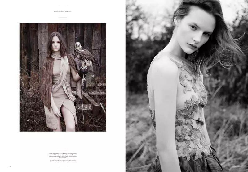 Sara Blomqvist en Rodarte para Twin #4 de Ben Toms