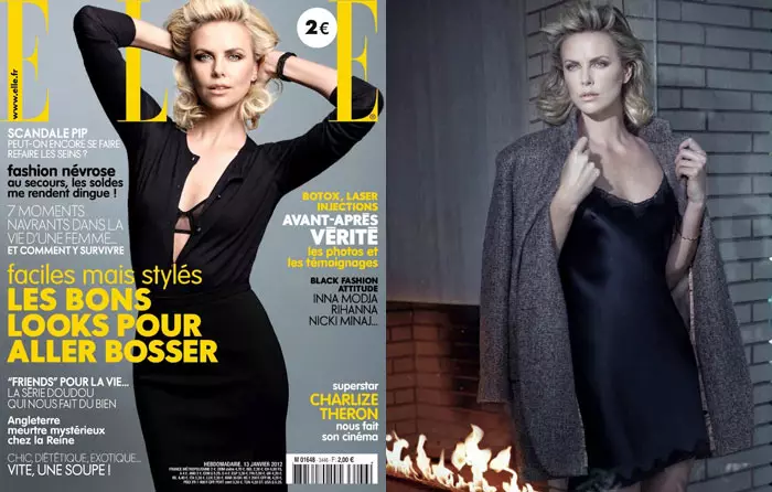 Charlize Theron โดย Mark Seliger สำหรับ Elle France มกราคม 2012