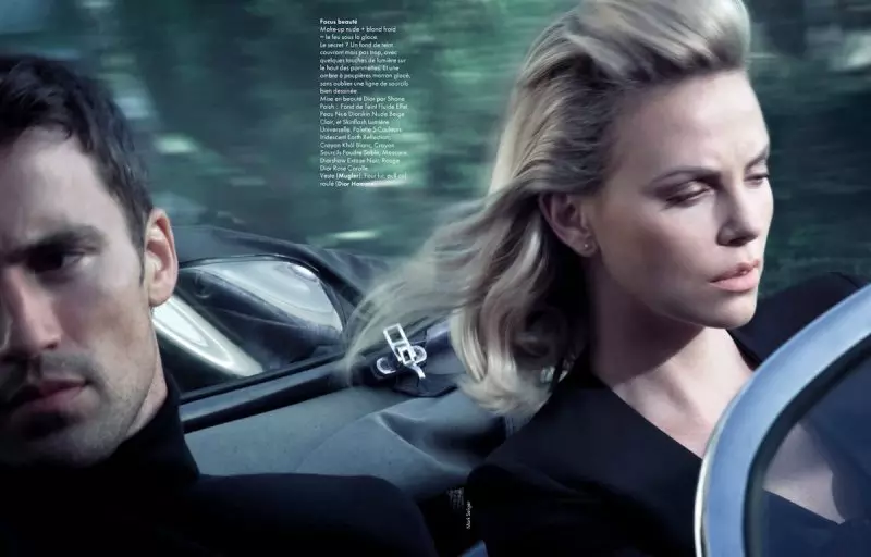 Mark Seliger-ek Charlize Theronek Elle Francerako 2012ko urtarrilean