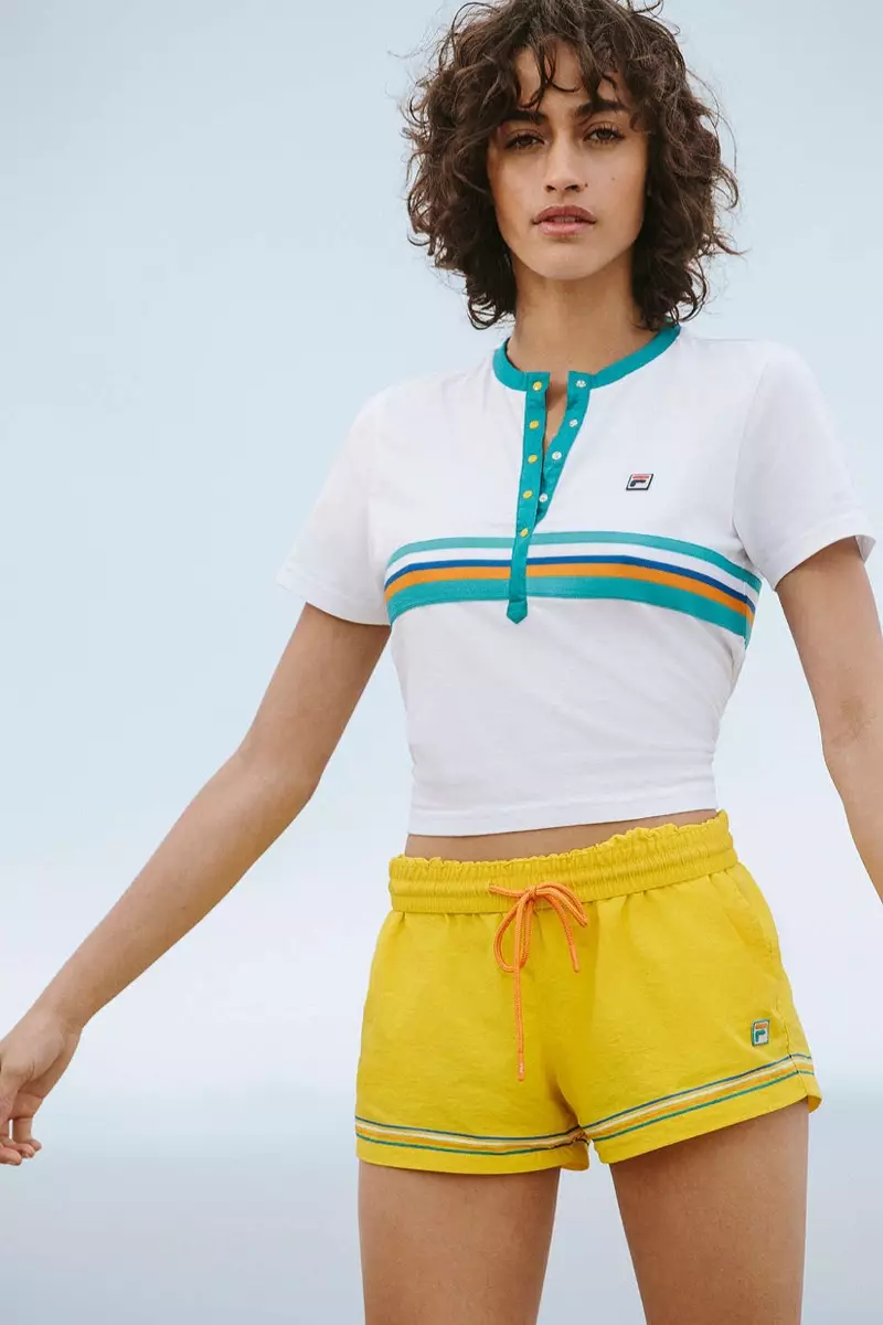 FILA x Urban Outfitters Carole Henley Top & Tina Logo Short