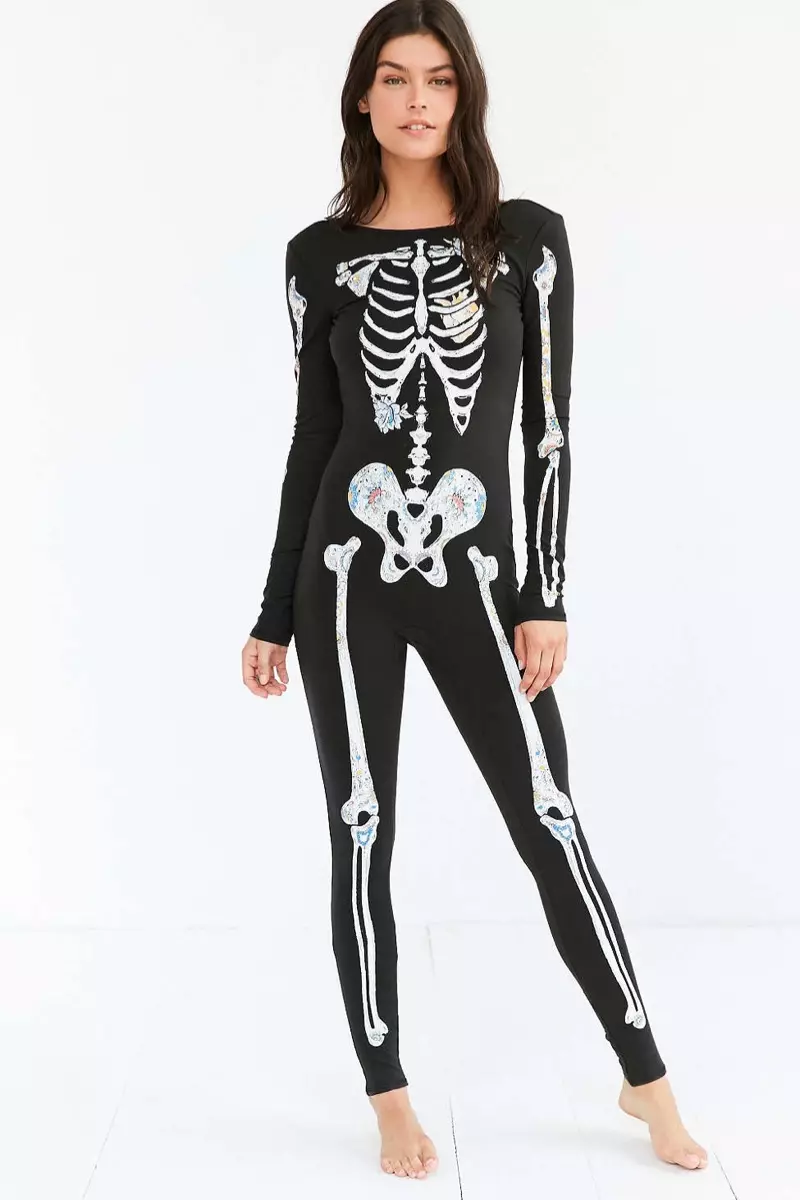 Tawm los ntawm Qab Skeleton Catsuit