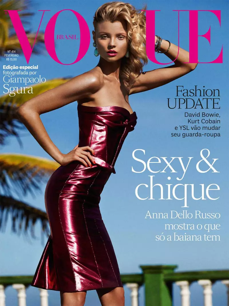 Magdalena Frackowiak Models Sexy Swim Vogue Brasilerako 2013ko otsaila Giampaolo Sgura-ren eskutik