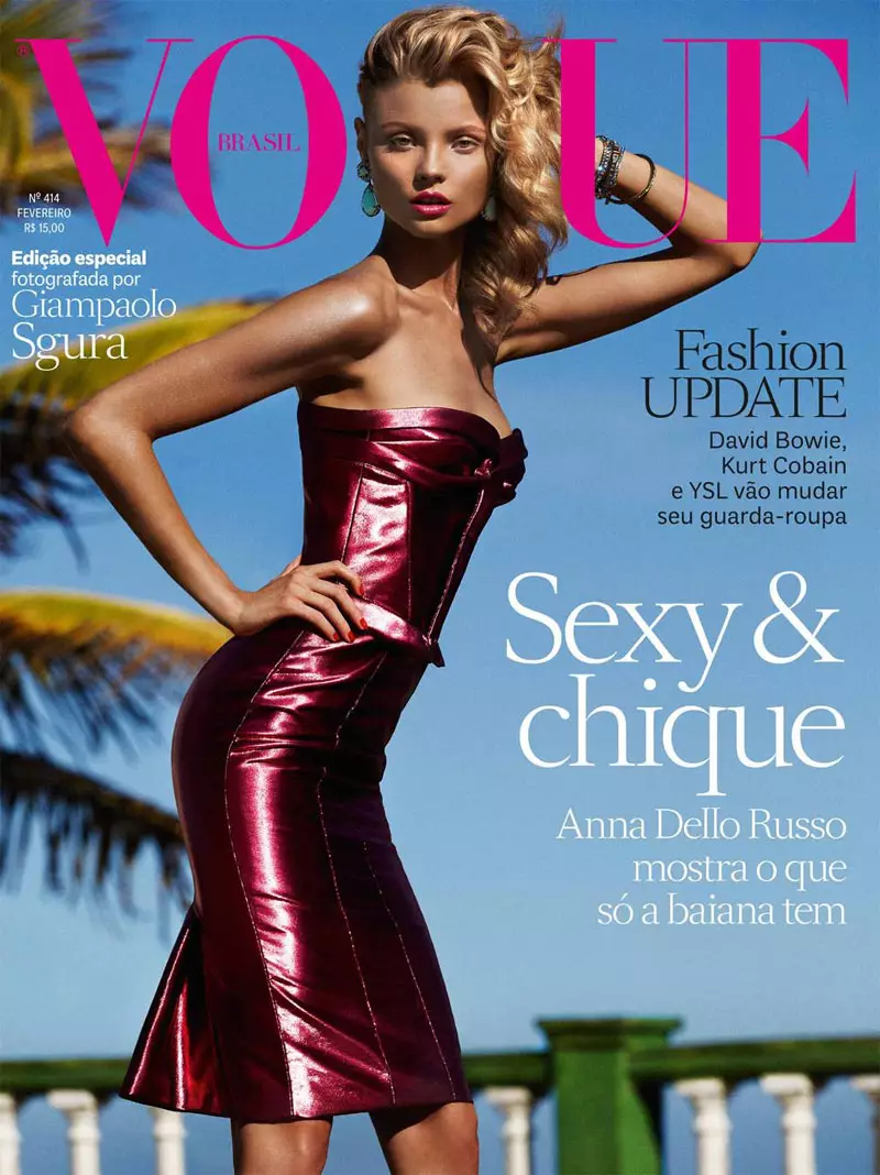 Magdalena Frackowiak modelt sexy Swim für Vogue Brazil Februar 2013 von Giampaolo Sgura