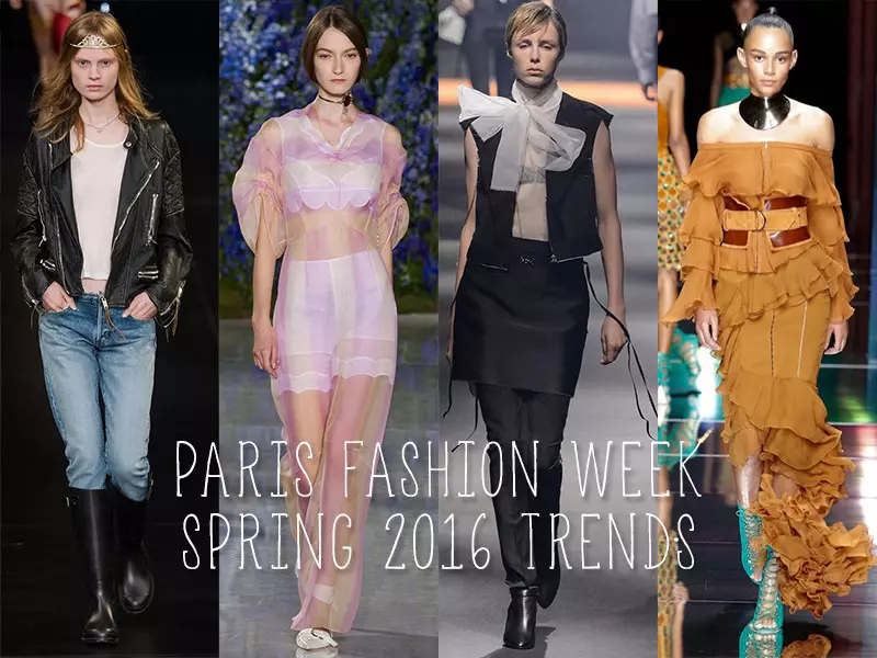 Paris Fashion Week เทรนด์ฤดูใบไม้ผลิปี 2016