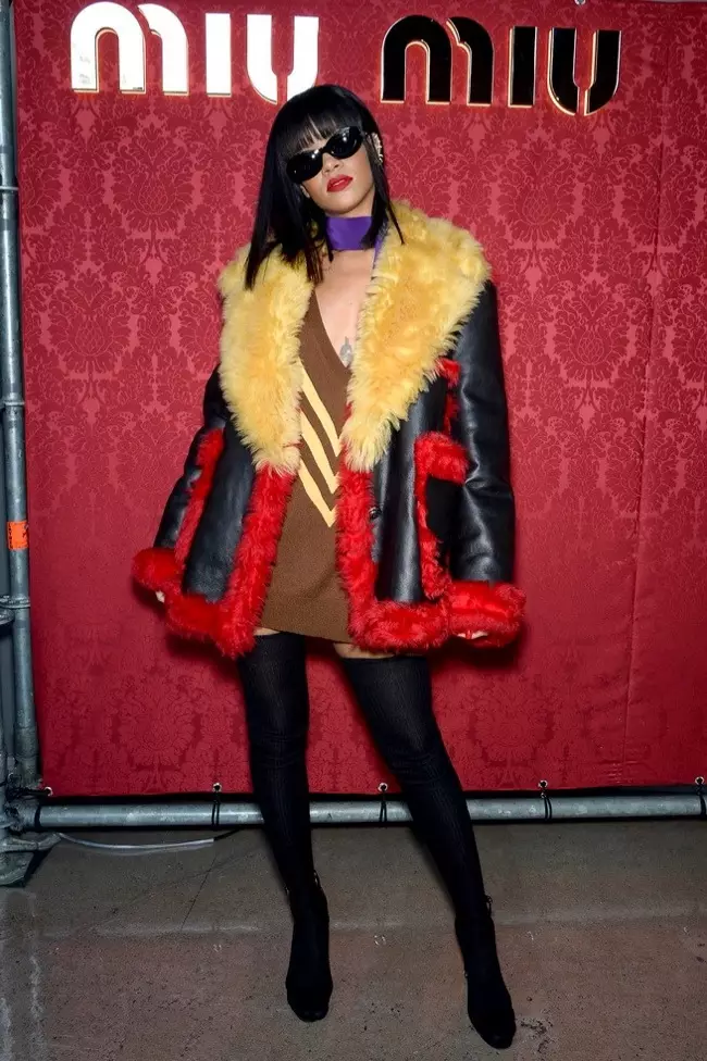 Rihanna u Pradi na reviji Miu Miu jesen-zima 2014.