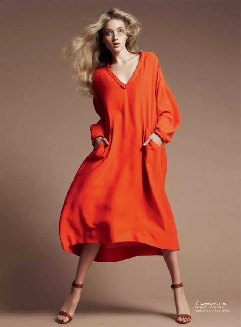 MJ Johannsen, Nicole Bentley a Hermès-ben a Vogue Australia számára 2012. április