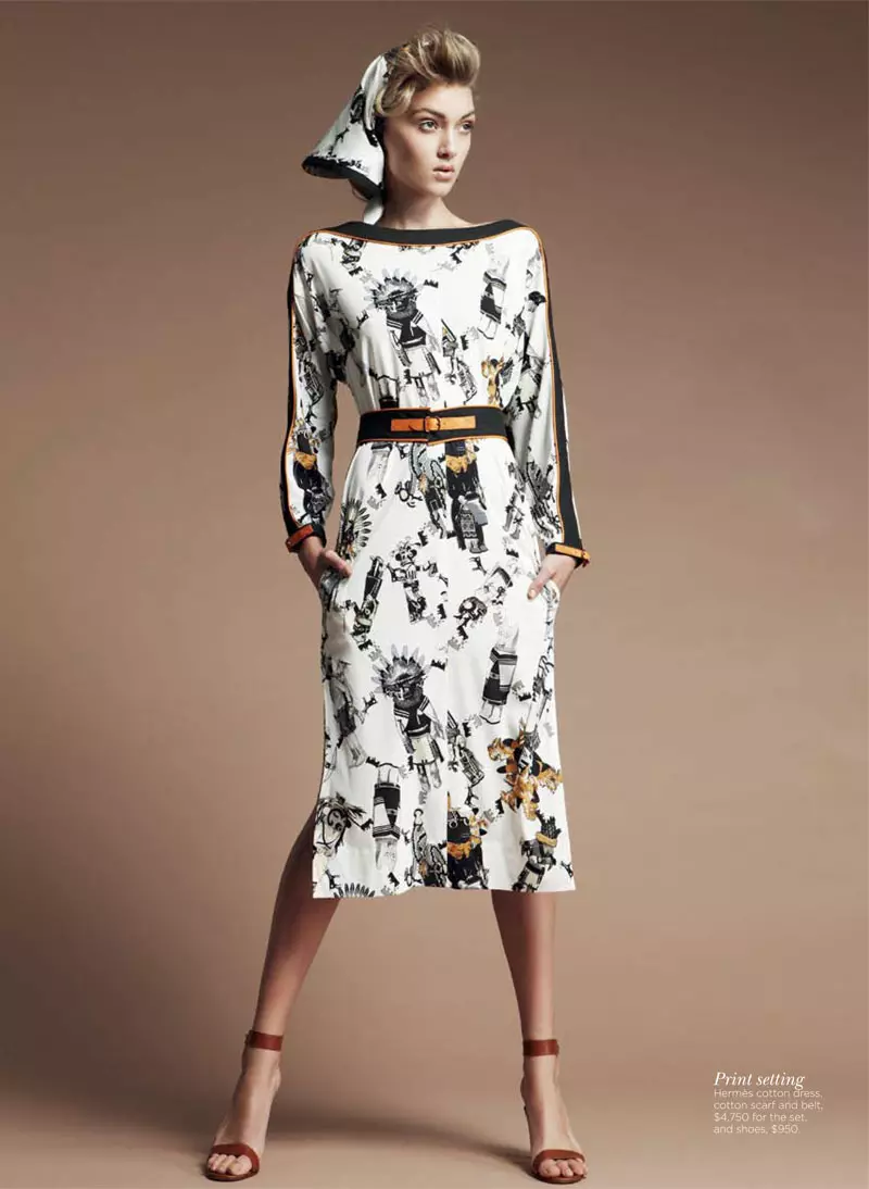 MJ Johannsen na Nicole Bentley a Hermès don Vogue Australia Afrilu 2012