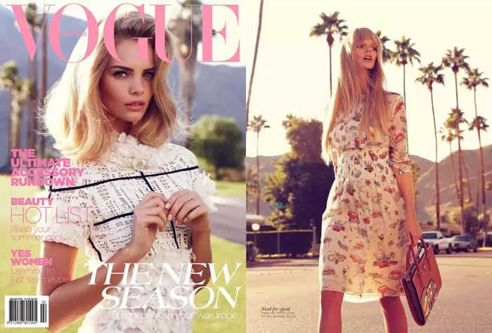 Marloes Horst & Kendra Spears Nicole Bentleyren Vogue Australiarako 2012ko otsailean