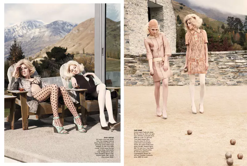 Emilia & Melissa โดย Nicole Bentley สำหรับ Vogue Australia กรกฎาคม 2011