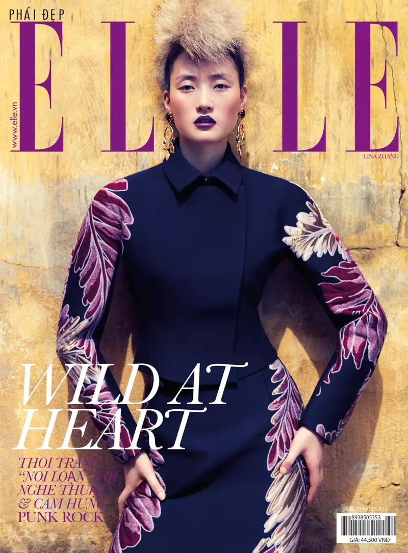 Mae Lina Zhang yn Gwisgo Steil Luxe ar gyfer Elle Vietnam Shoot gan Stockton Johnson