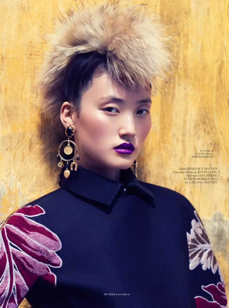 Lina Zhang trägt Luxe Style für Elle Vietnam Shoot von Stockton Johnson